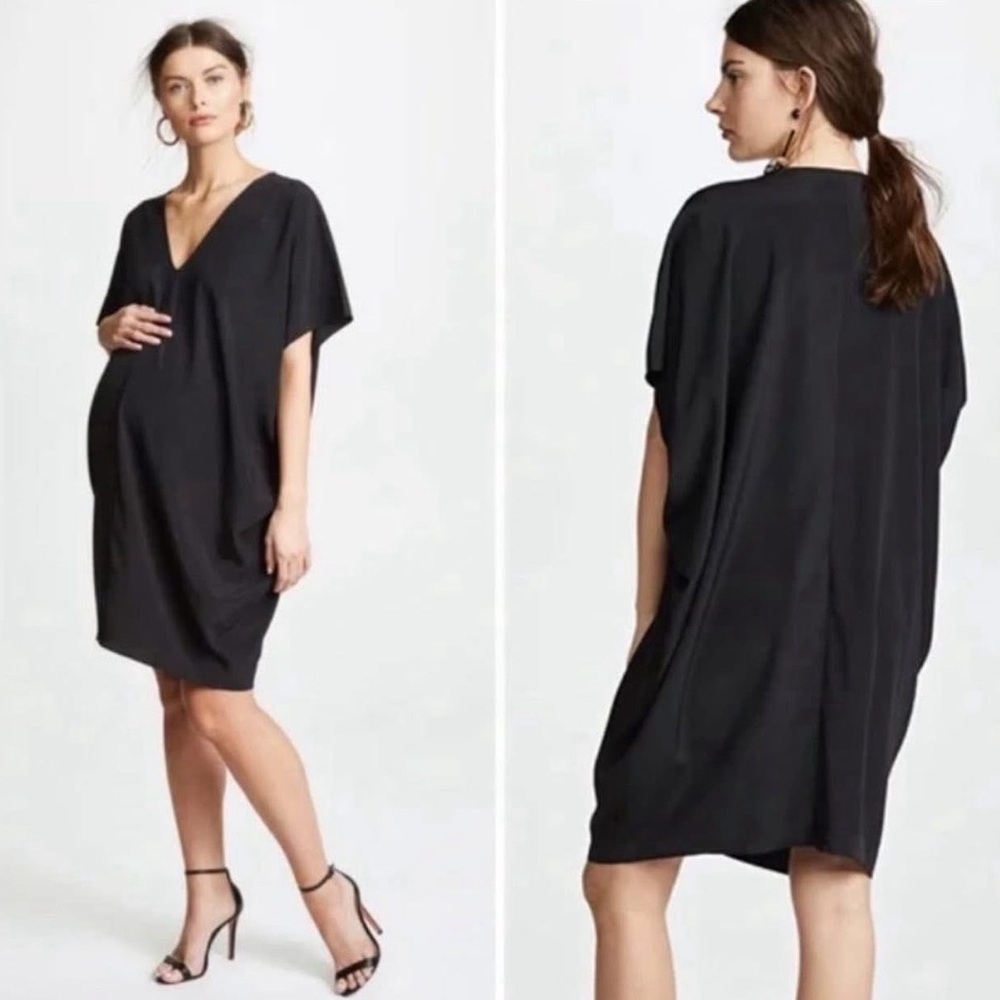 Hatch Black Maternity Caftan Dress